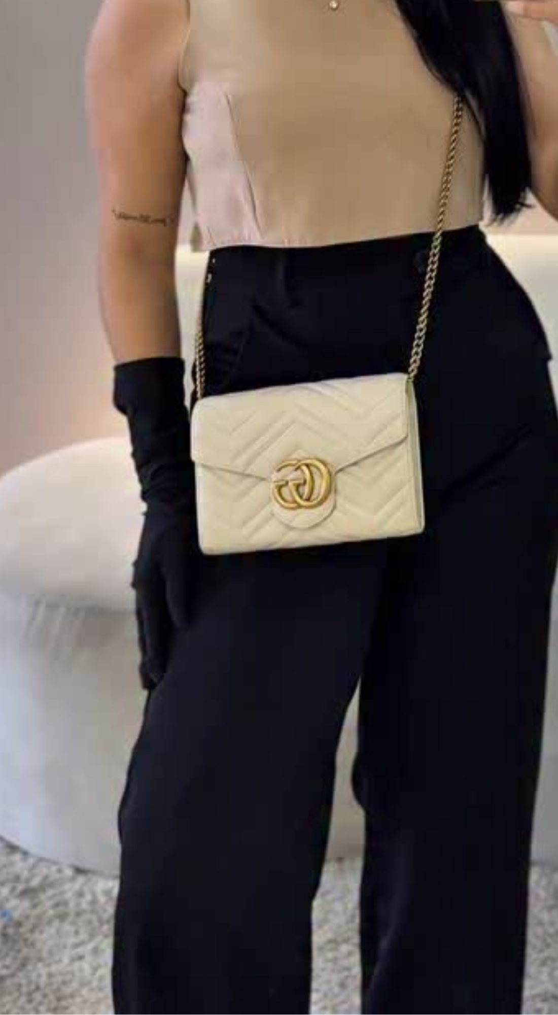 Bolsa Bege em Couro - Gucci