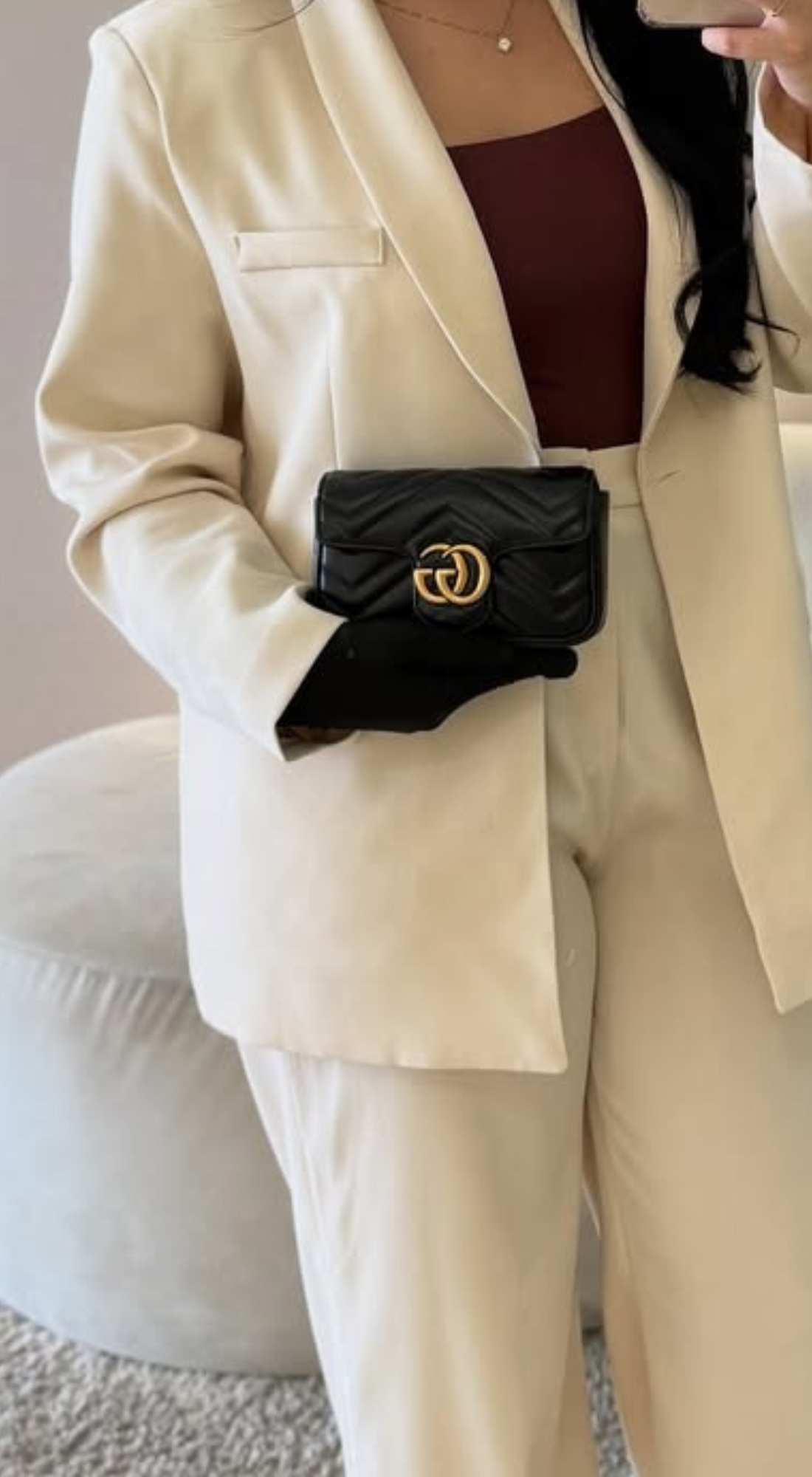 Bolsa Preta em Couro - Channel